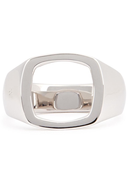Cushion Open sterling silver ring