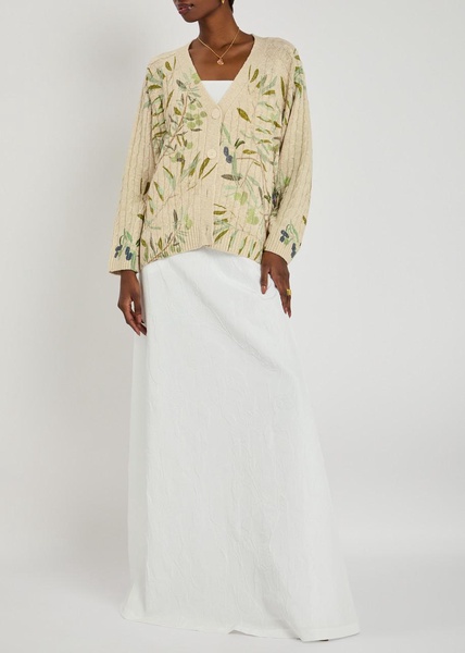 Zuri printed knitted cardigan