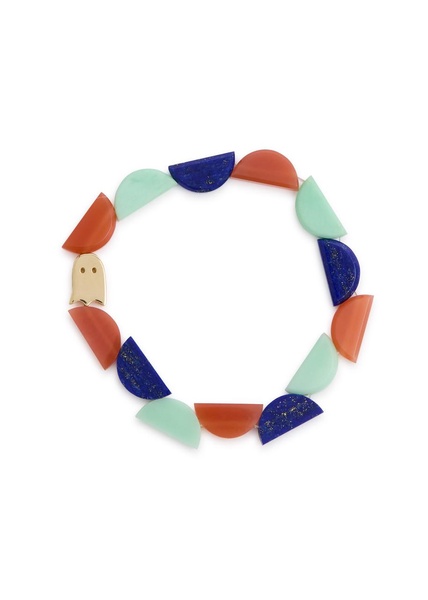 Fantasma Empanada gemstone and 9kt gold bracelet