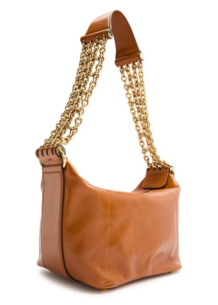 Glossed leather camera bag