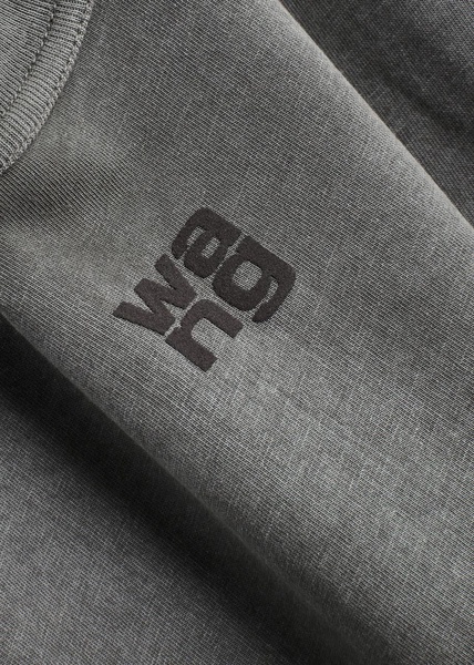 Logo-print faded cotton T-shirt