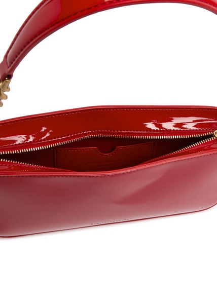 Frayme patent faux leather shoulder bag 