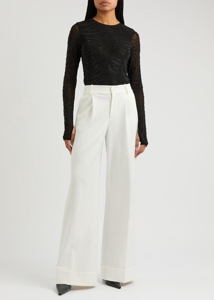 Delaina embellished tulle top