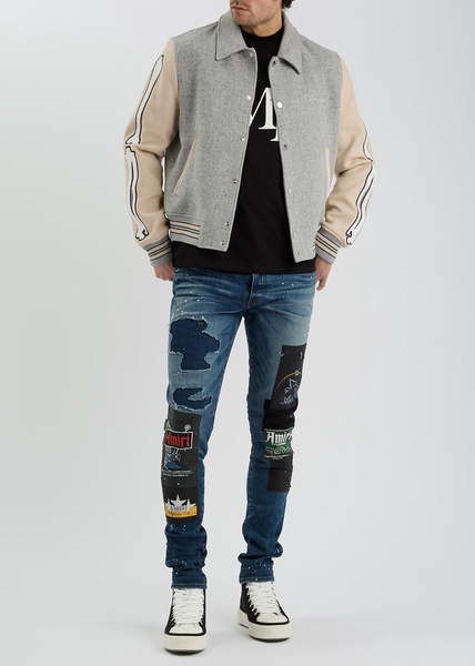 Bones wool-blend varsity jacket
