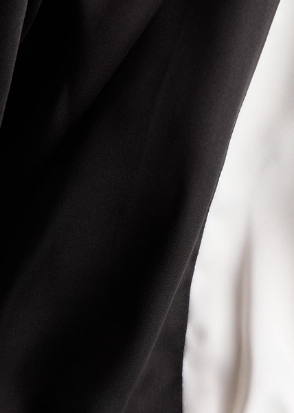 Mahogany colour-block satin blouse