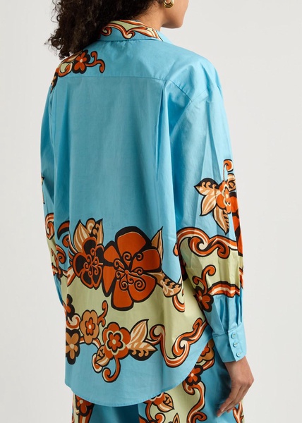 Ondine printed cotton-poplin shirt
