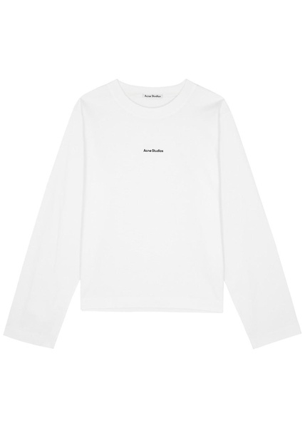 Logo-print cotton top