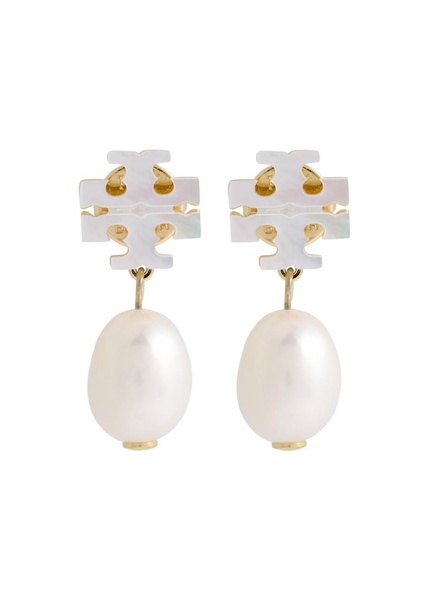 Kira pearl-embellished drop earrings