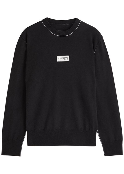Label Logo Knit wool-blend jumper