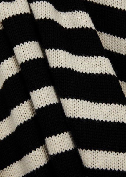 Striped roll-neck wool-blend jumper 