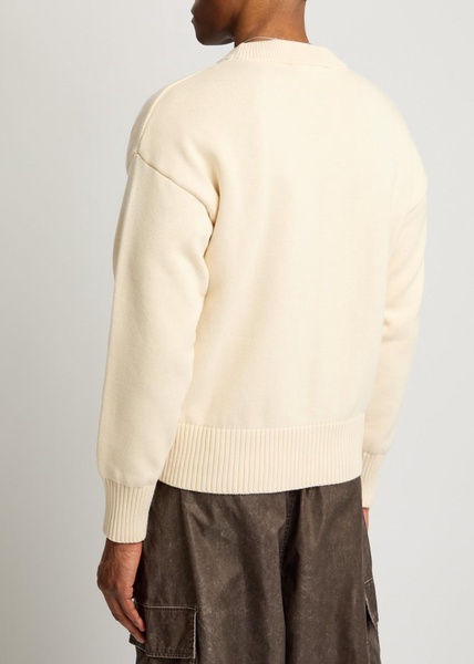 Logo-embroidered cotton-blend jumper 