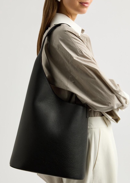 Lune grained leather tote