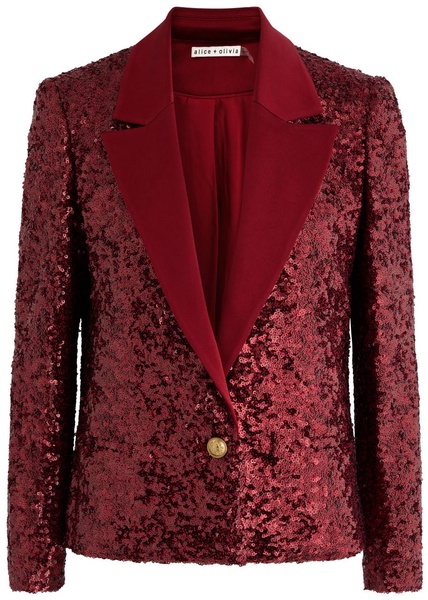 Devyn sequin-embellished tulle blazer