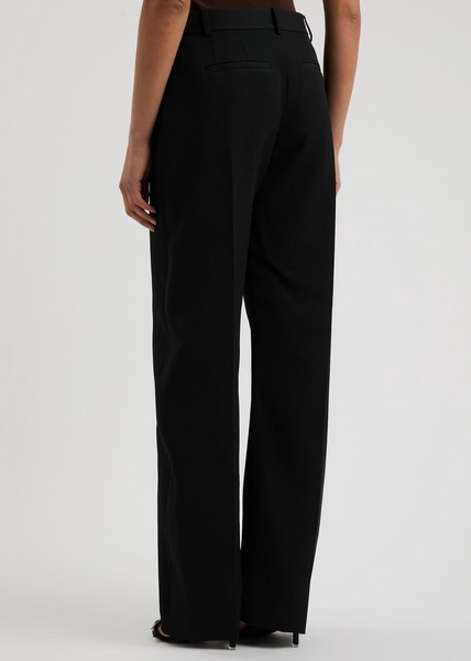 Barrel-leg wool trousers 