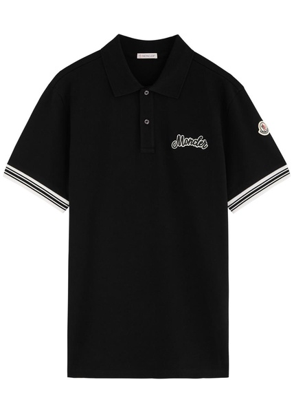 Logo-embroidered cotton polo shirt 