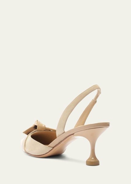 Clarita Suede Bow Halter Pumps