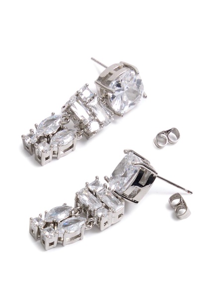 Crystal-embellished drop earrings