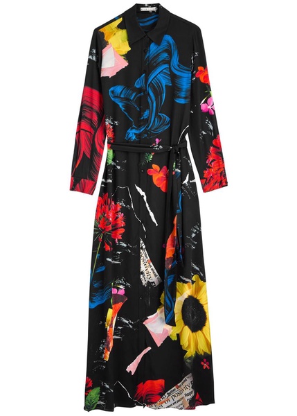 Chassidy printed maxi shirt dress