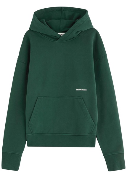 Box logo-print hooded cotton sweatshirt