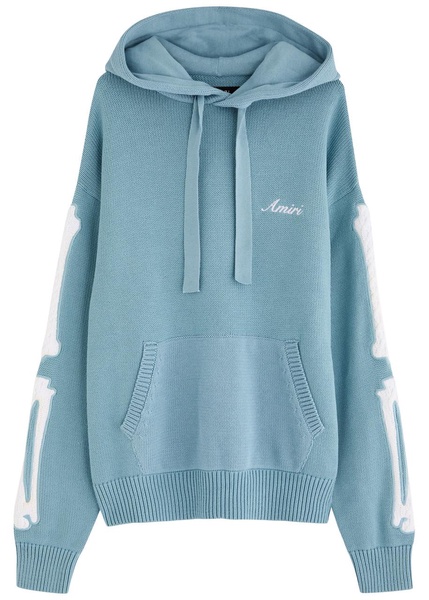 Bones hooded cotton-knit sweatshirt 