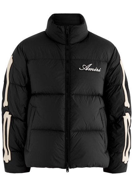 Bones quilted nylon jacket 