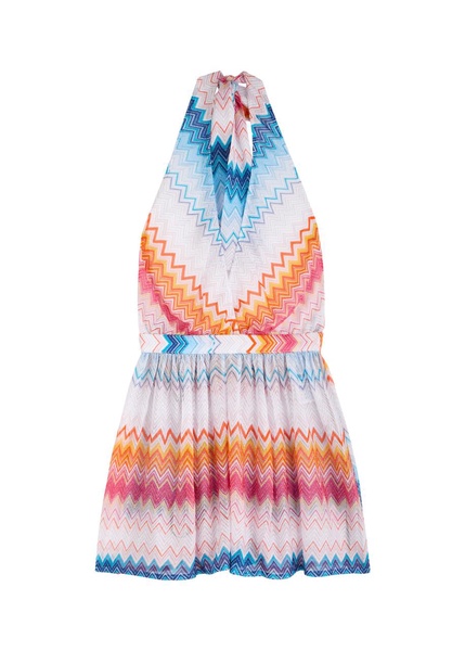 Zigzag fine-knit playsuit 