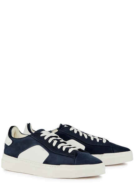 Darts panelled nubuck sneakers