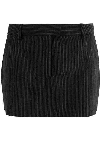 Ina pinstriped wool-blend mini skirt