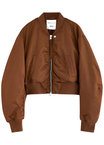 Jett padded satin bomber jacket