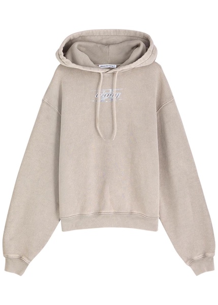 Logo hooded cotton sweatshirt