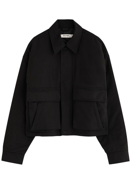 Padded cropped twill jacket