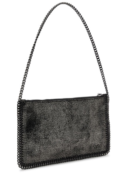 Falabella metallic faux-leather shoulder bag