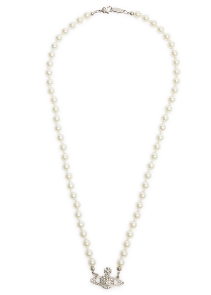 Mini Bas Relief faux pearl necklace