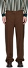 Brown Linen Suiting Trousers