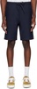 Navy American Script Sweat Shorts
