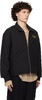 Black & Beige Bloomstein Quilted Reversible Jacket