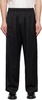 Black Satin Track Pants