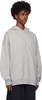 Gray Oversized French Terry Pullover Hoodie