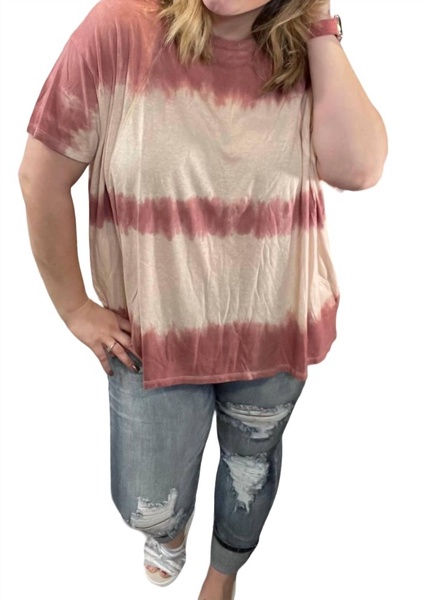 relaxed fit wave washed tunic in mauve
