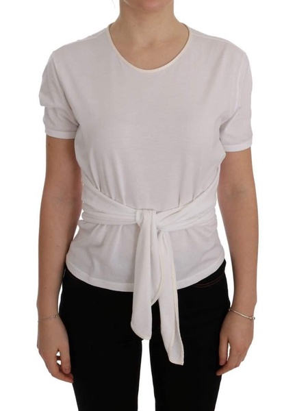 Dolce & Gabbana  White Cotton Silk T-Shirt