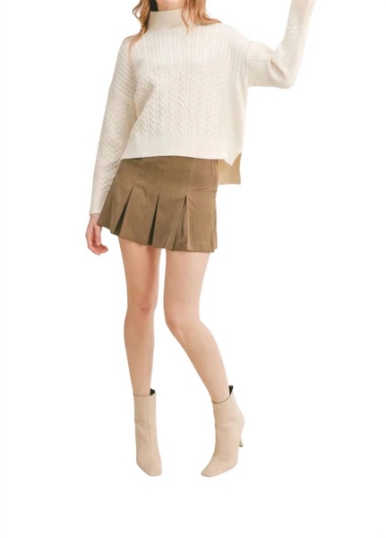 liss turtleneck sweater in ivory