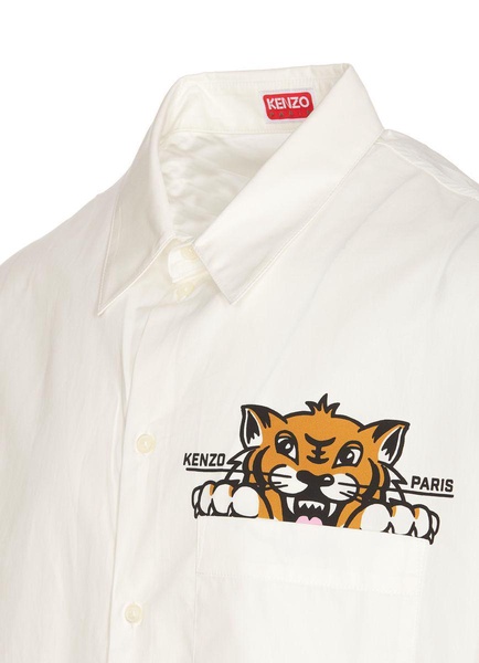 Kenzo Happy Tiger Pocket Casual Shirt