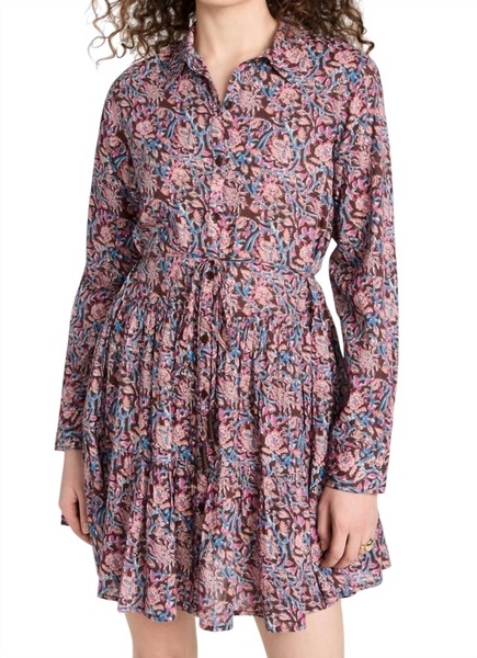 anna shirt dress in bella floral