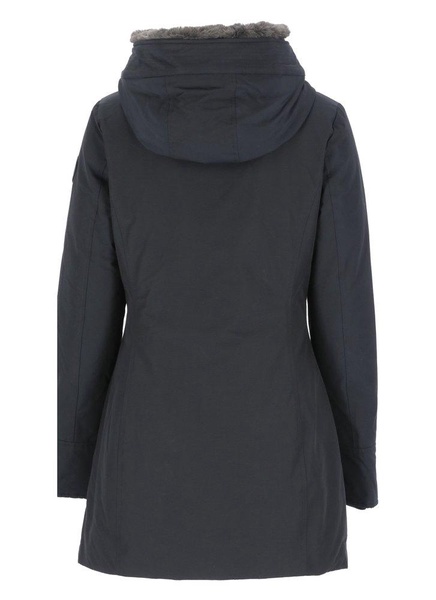 Logo-patch Zip-up Padded Coat