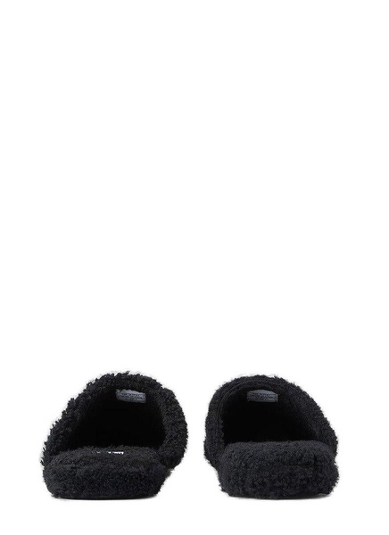 Thom Browne Men Logo Tab Shearling Slippers