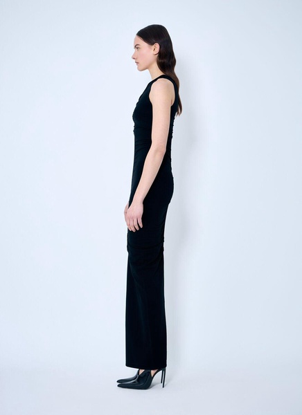 Alexander Wang Women Ruched Wide V Neck Maxi Dress
