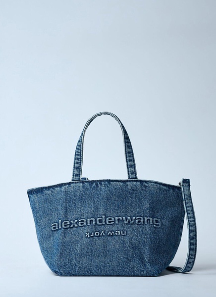 Alexander Wang Women Small Denim Punch Tote Bag