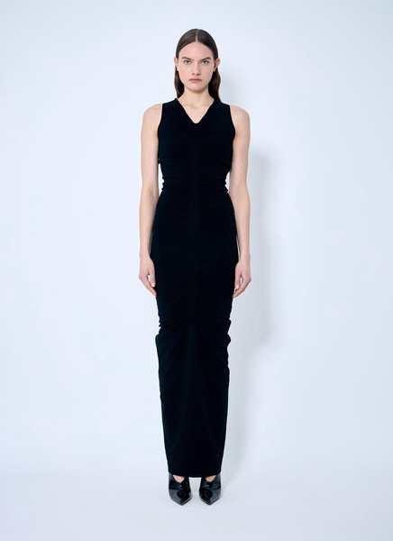 Alexander Wang Women Ruched Wide V Neck Maxi Dress