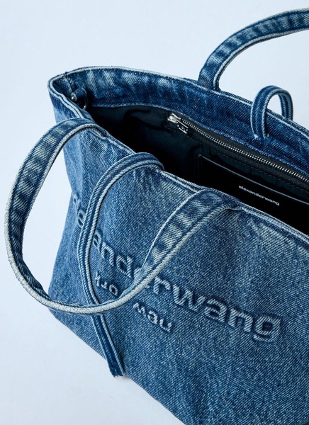 Alexander Wang Women Small Denim Punch Tote Bag