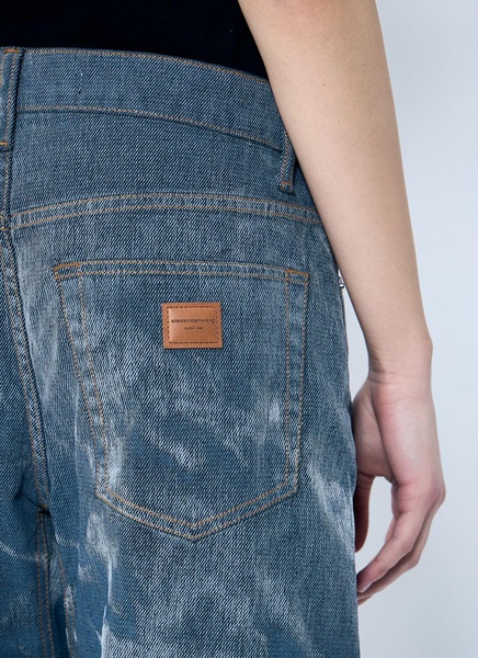 Alexander Wang Women Low Rise Clouding Flocking Jeans